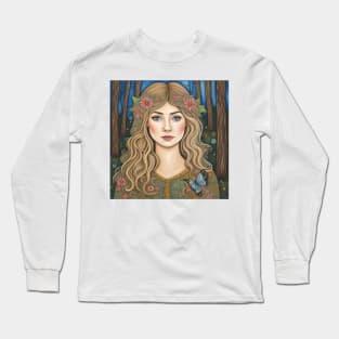 Rosamund Pike as a fairy in the woods Long Sleeve T-Shirt